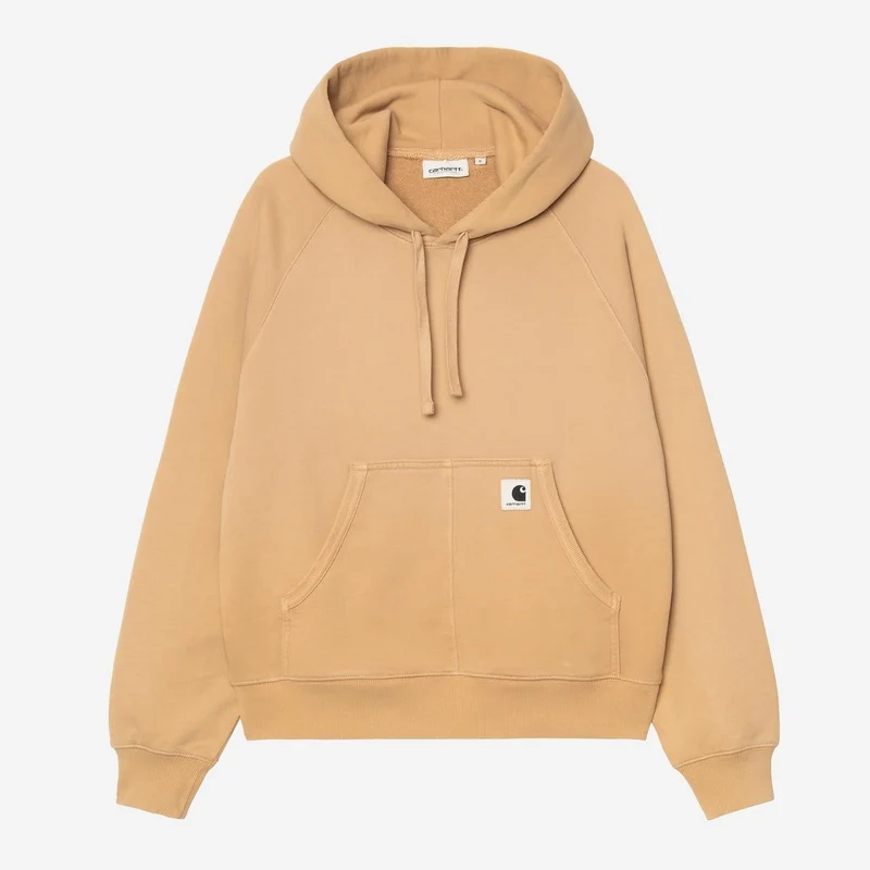 Carhartt WIP Dames Hudson Chalk Wash Hoodie | Dusty Hamilton Bruin