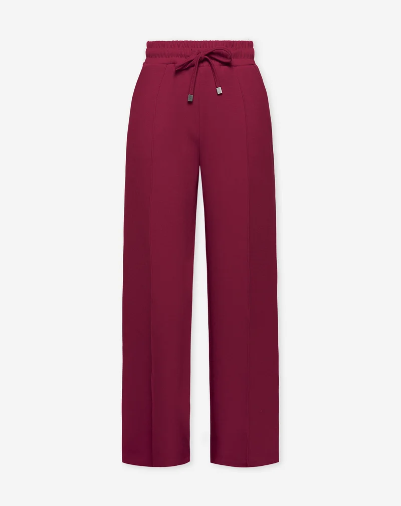SCUBA PINTUCK PANTS PETITE BURGUNDY