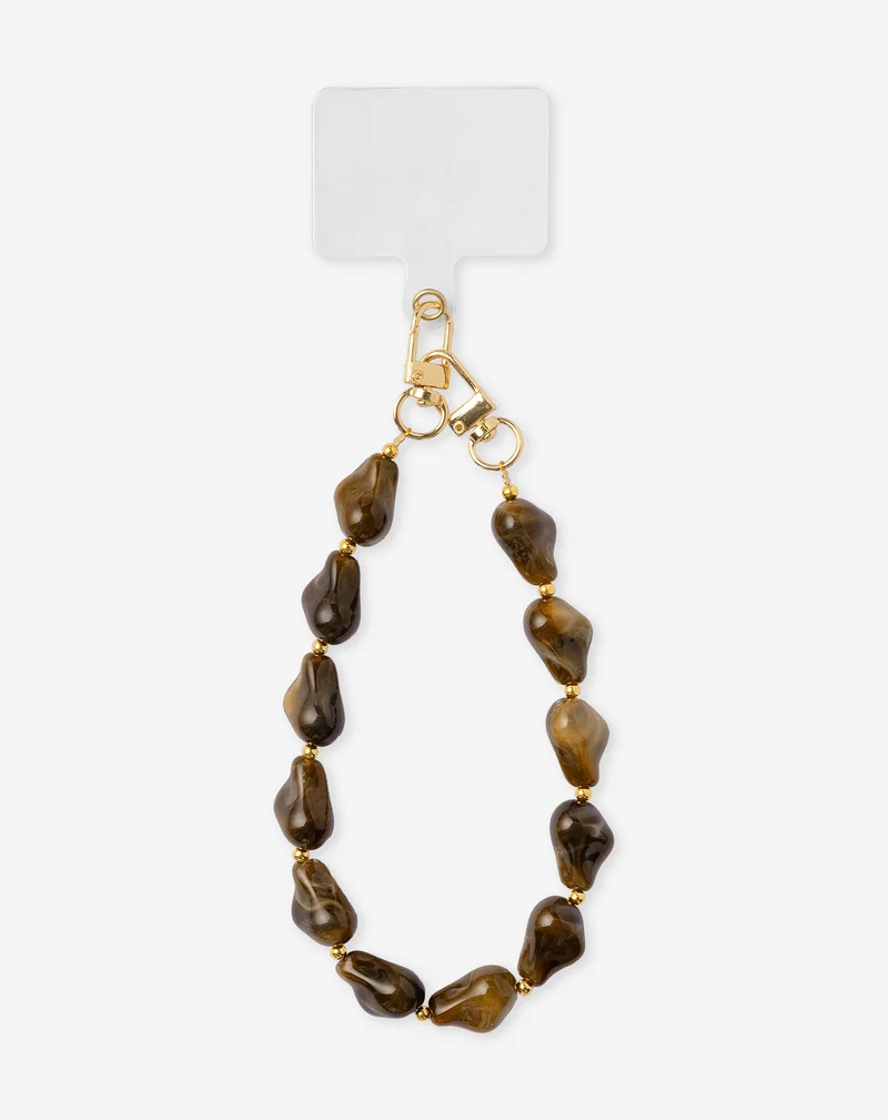 COLORED BEADS TELEPHONE CORD DONKERBRUIN
