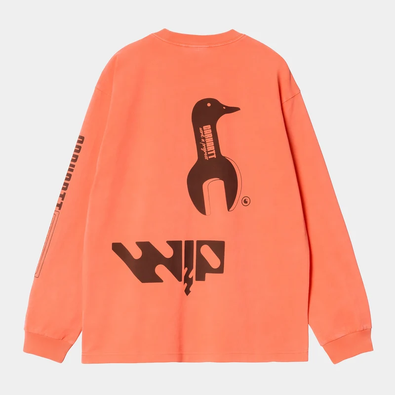 Carhartt WIP Heren WIP Industry T-shirt met lange mouwen | Lumo Orange