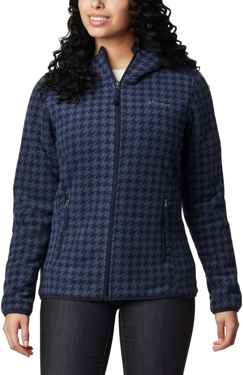 winter pass print fleece full zip
