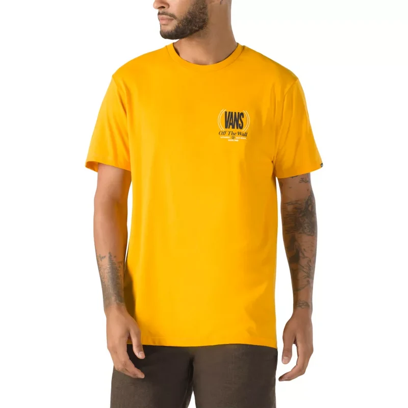 VANS Heren Frequency Grafisch T-shirt - Geel