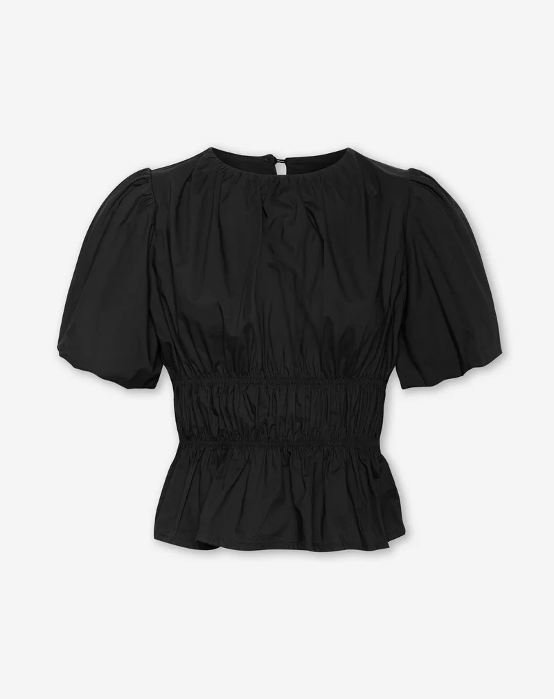 EVY COTTON TOP ZWART