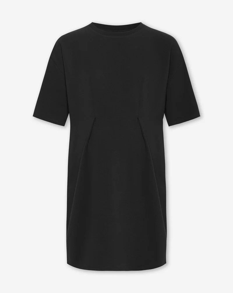 PLEATY DRESS MATERNITY ZWART