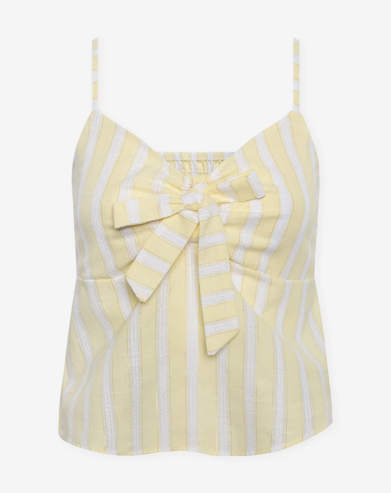 MAEVE STRIPE LUREX CAMI TOP BOTERGEEL