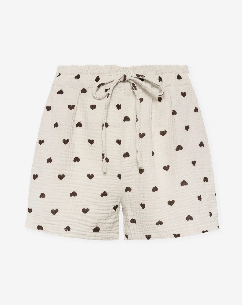 HEART MOUSSELINE SHORTS BRUIN