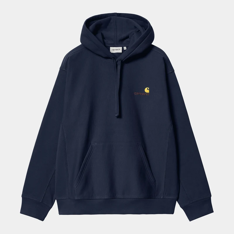 Carhartt WIP HEREN American Script Sweatshirt met capuchon - Luchtmachtblauw