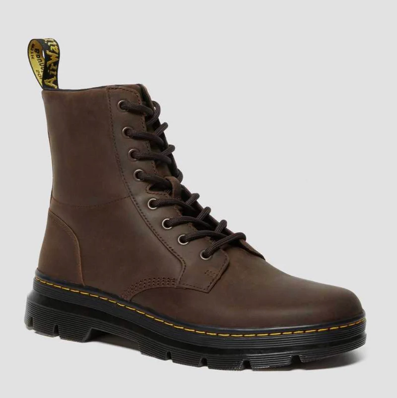 Dr Martens - Combs Leren Laarzen - Crazy Horse Bruin