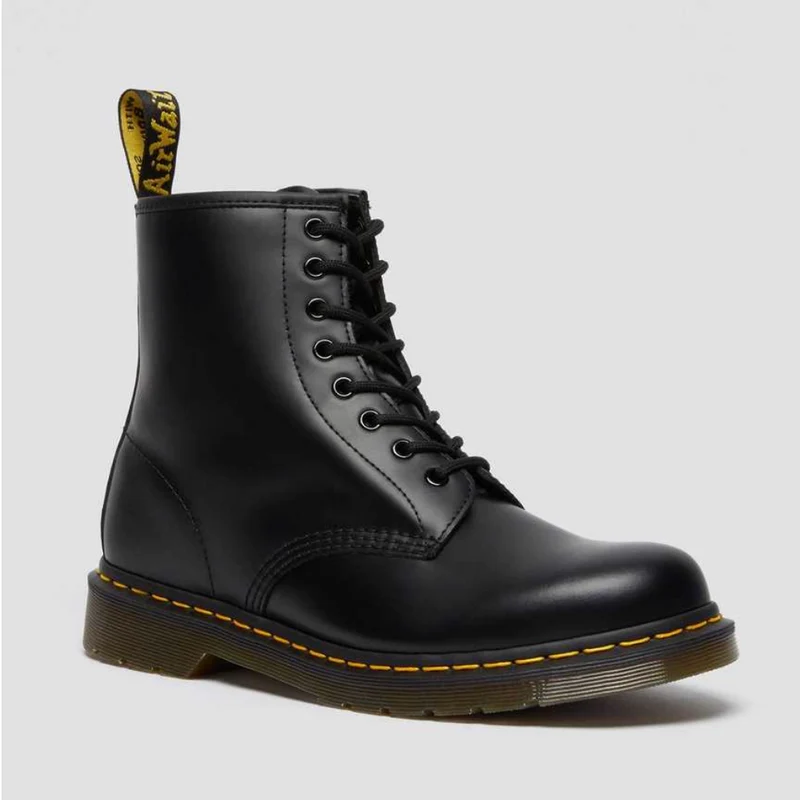 Dr Martens Unisex 1460 Zwart Glad Leer - Zwart