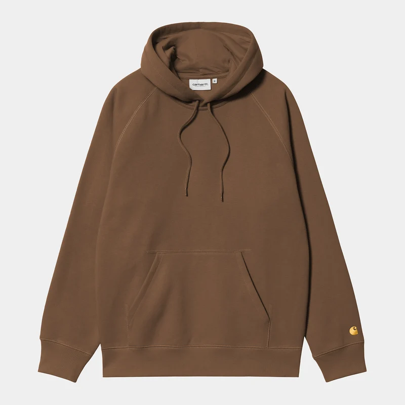 Carhartt WIP Heren Chase Hoodie - Chocolade