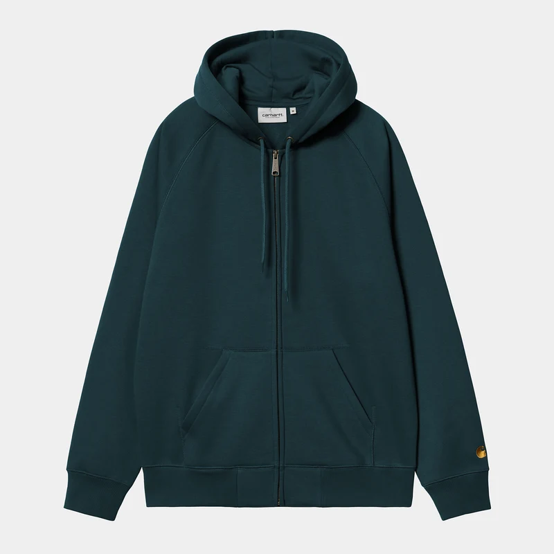 Carhartt WIP Heren Chase Zip Front Jacket Hoodie - Eendblauw