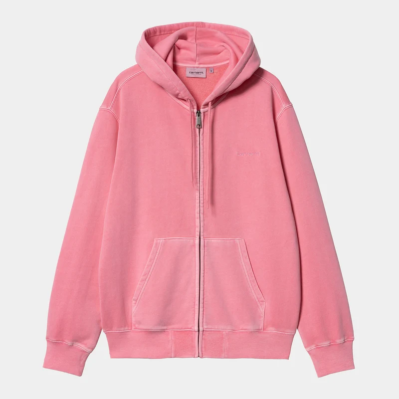 Carhartt WIP Heren Duster Script Zip Front Jack Hoodie - Charm Pink