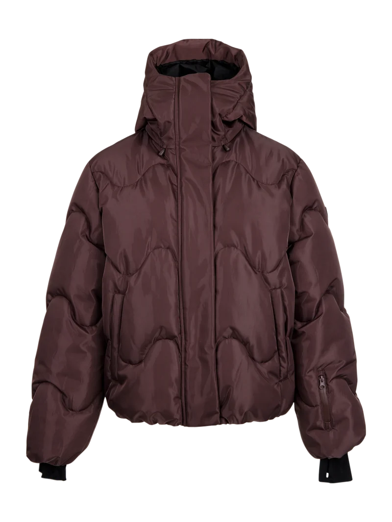 Ides-Shine Women Snow Jacket | Raisin