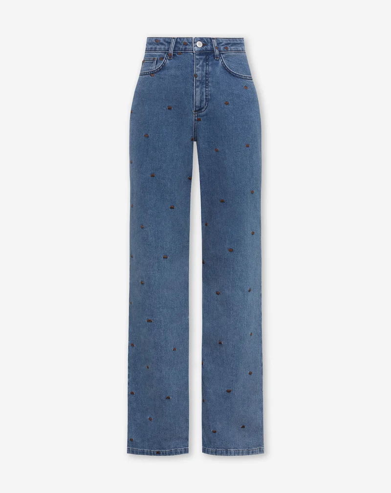 HEART BOOTCUT JEANS MID BLAUW BRUIN