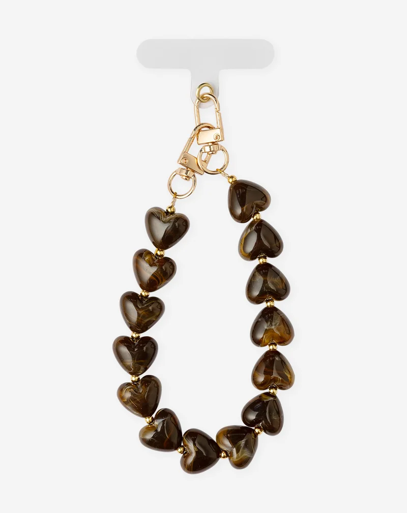 RESIN HEARTS TELEPHONE CORD DONKERBRUIN