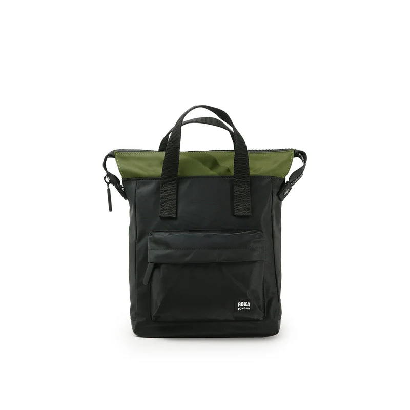ROKA Creatieve verspilling Bantry B Zwart / Avocado Kleine Tas van Gerecycled Nylon