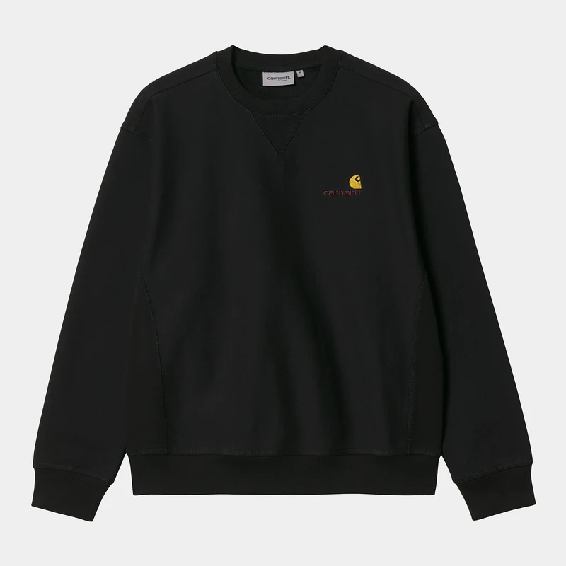 Carhartt WIP HEREN American Script Sweattop - Zwart