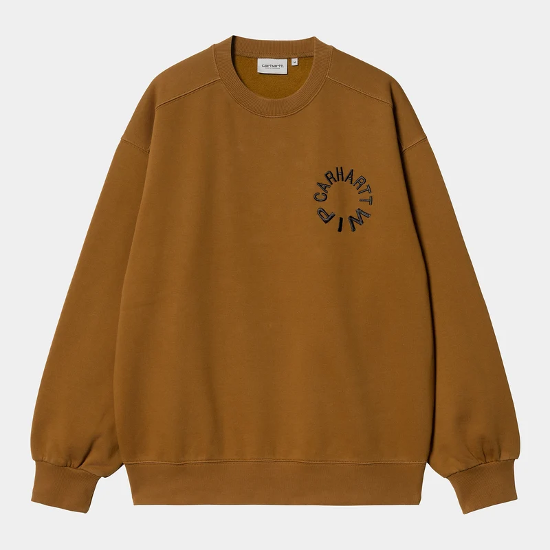 Carhartt WIP Heren Work Varsity Sweat Top - Hamilton Bruin / Zwart