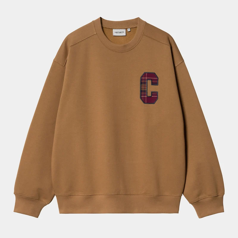 Carhartt WIP Wiles sweattop voor heren - Hamilton bruin