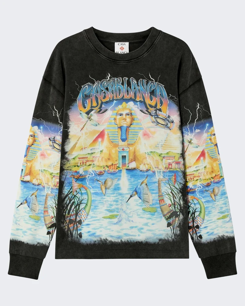 Heren Long Sleeve Tee Egypt As It Zwart