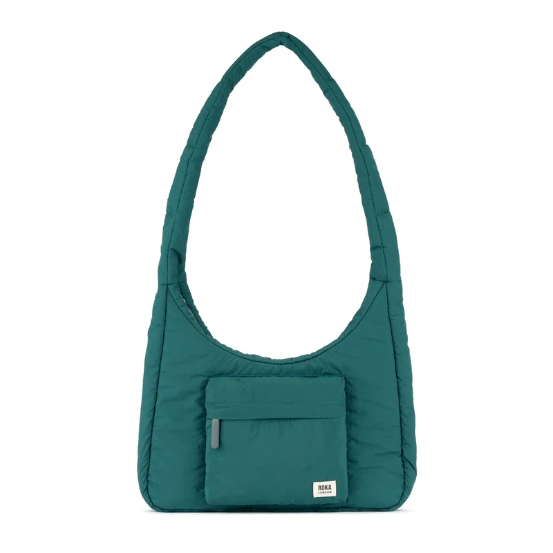 ROKA Belsize Teal Medium Gerecyclede Taslon Tas