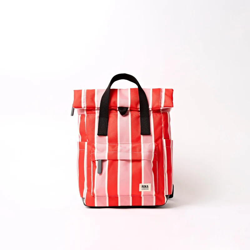 ROKA Canfield B Seaside Stripe Kleine Tas van Gerecycled Canvas