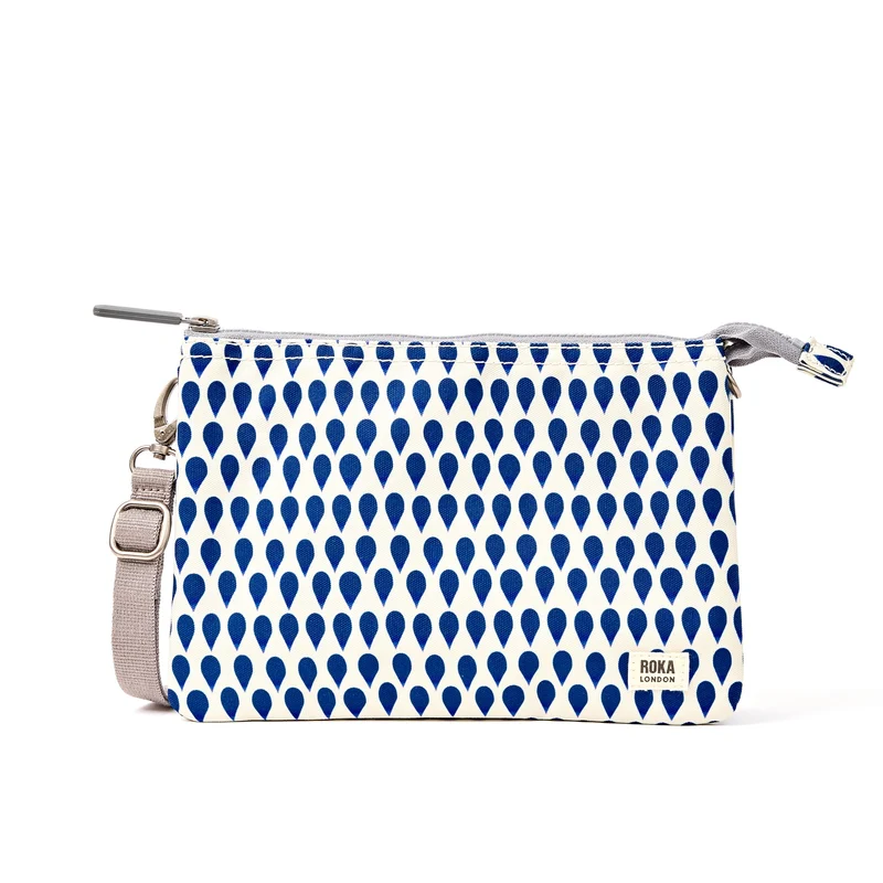 ROKA Carnaby Crossbody XL regentas van gerecycled denim canvas