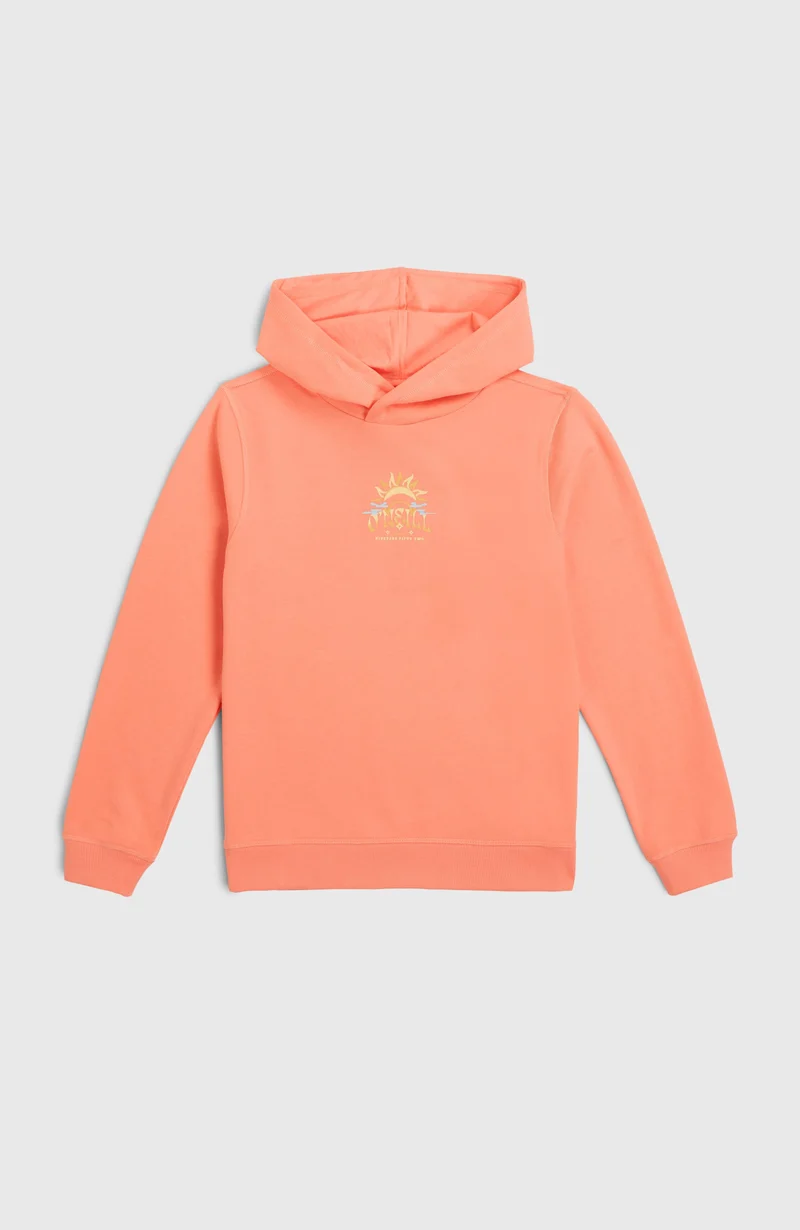 Back Print hoodie | Coral Pink