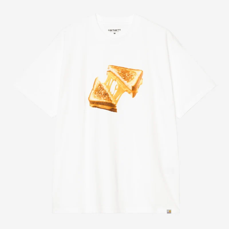 Carhartt WIP Heren T-shirt met kaastoastprint | Wit