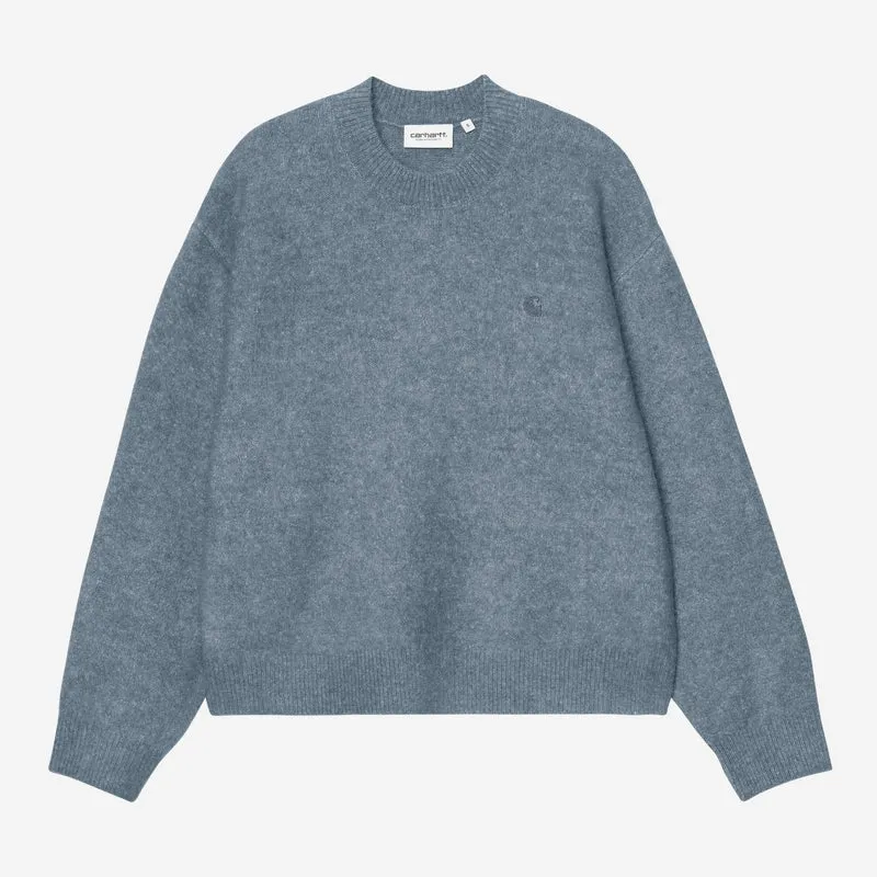 Carhartt WIP Dames Curtis trui | Tangled Shady Blue