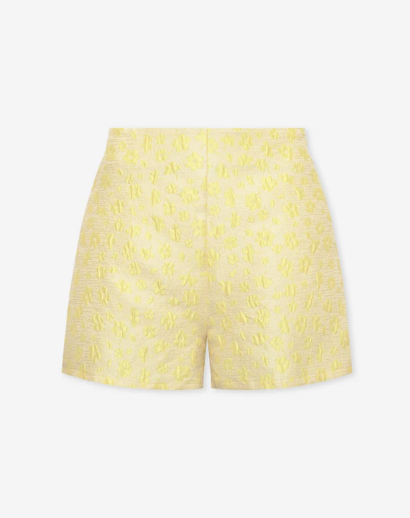BRYCE FLOWER JACQUARD HIGH WAIST SHORTS BOTERGEEL