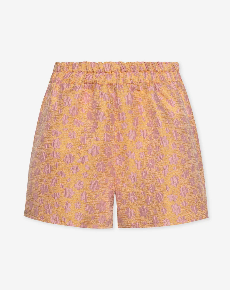 BRYCE FLOWER JACQUARD SHORTS ORANJE ROZE