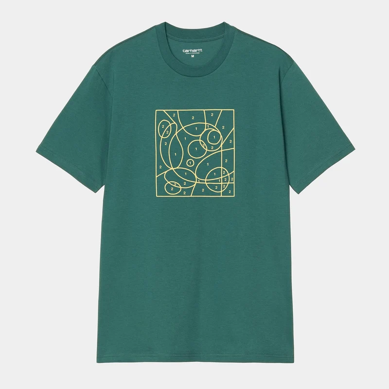 Carhartt WIP Heren The Numbers T-shirt | Regenwoud