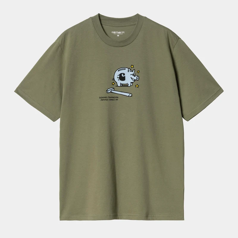 Carhartt WIP Heren spaarpot T-shirt | Dollar Green