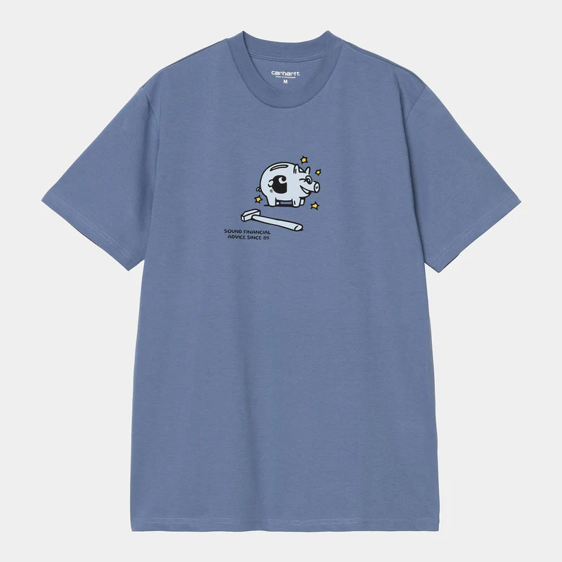 Carhartt WIP Heren Spaarpot T-shirt | Blauwe Iris