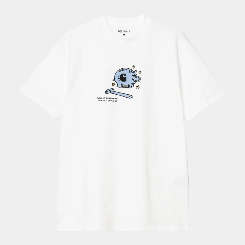 Carhartt WIP Heren Spaarpot T-shirt | Wit