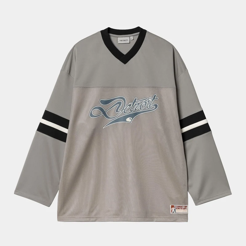 Carhartt WIP Heren Detroit Mesh T-shirt met lange mouwen | Yosemite / Zwart