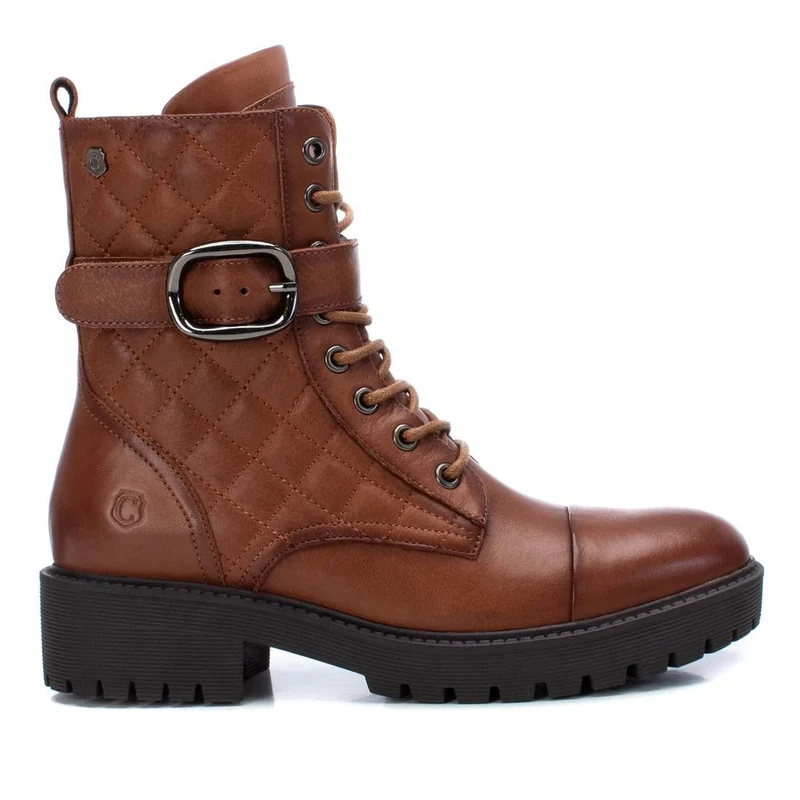 Carmela Damesmodelaars van gewatteerd leer - Camel