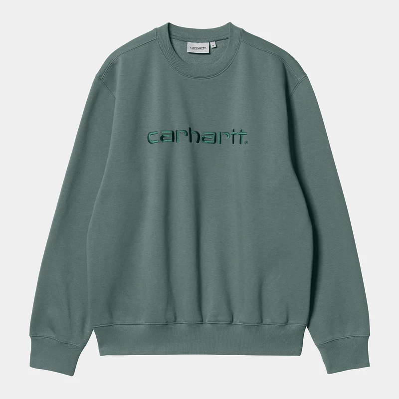 Carhartt WIP HEREN Carhartt WIP Sweattop - Eucalyptus / Fraiser
