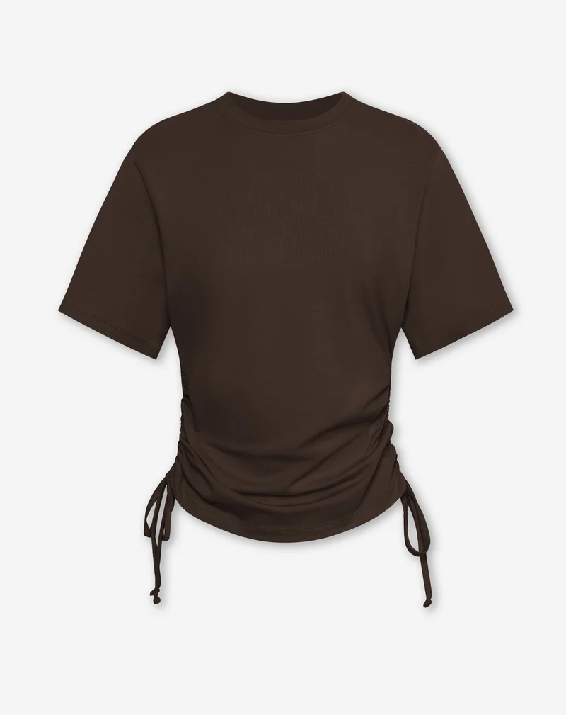 SIDE GATHERING TEE BRUIN