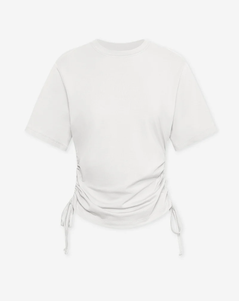 SIDE GATHERING TEE CRÈME