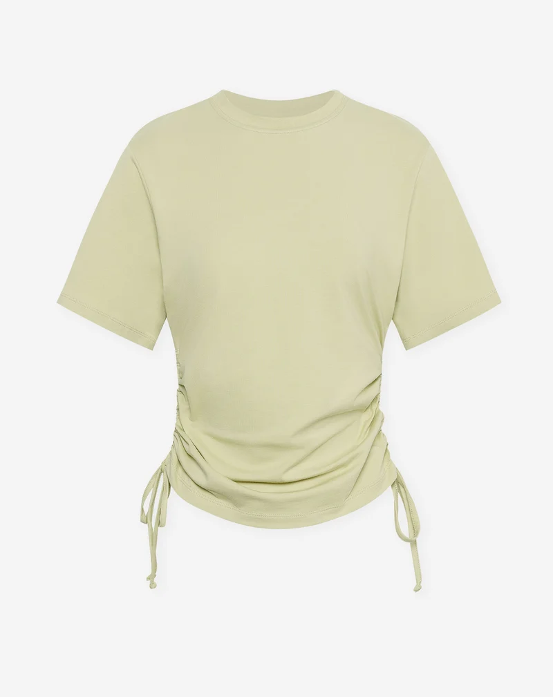SIDE GATHERING TEE PISTACHE