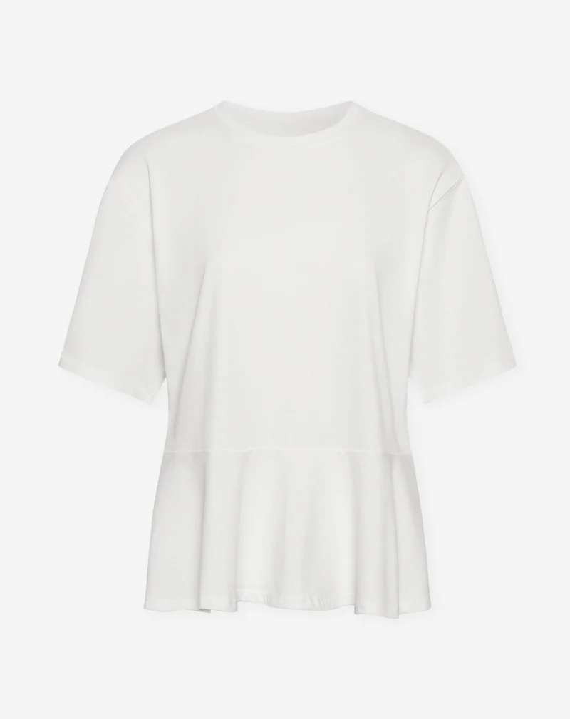 PEPLUM OVERSIZED TEE CRÈME