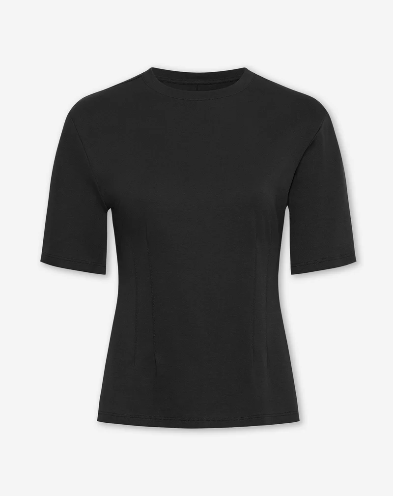 CINCHED TEE ZWART