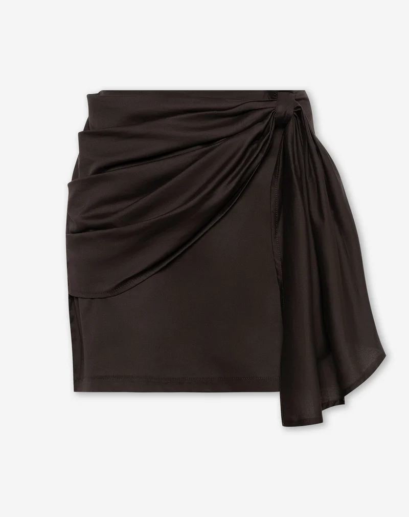 COTTON FLAP SKIRT DONKERBRUIN