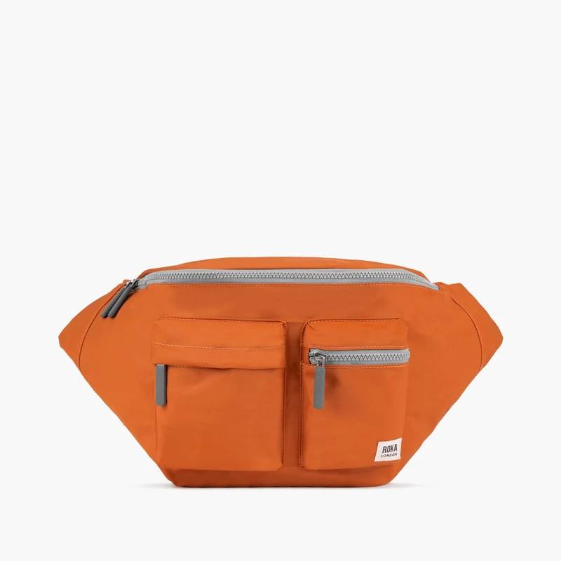 ROKA Ovale M XL Gerecyclede Nylon Tas - Gebrand Oranje