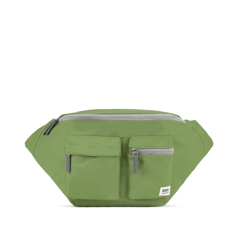 ROKA Ovale M XL Gerecyclede Nylon Tas - Avocado