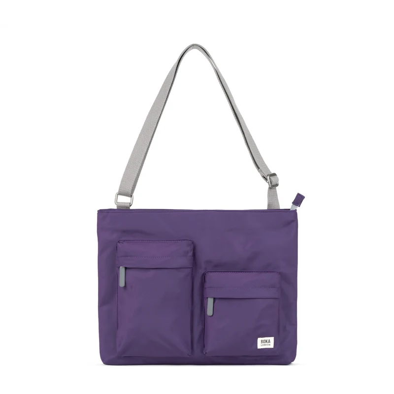 ROKA Moorgate M Medium Gerecyclede Nylon Tas - Majestic Purple