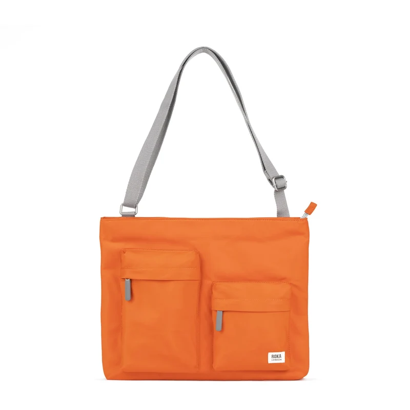 ROKA Moorgate M Medium Gerecyclede Nylon Tas - Gebrand Oranje