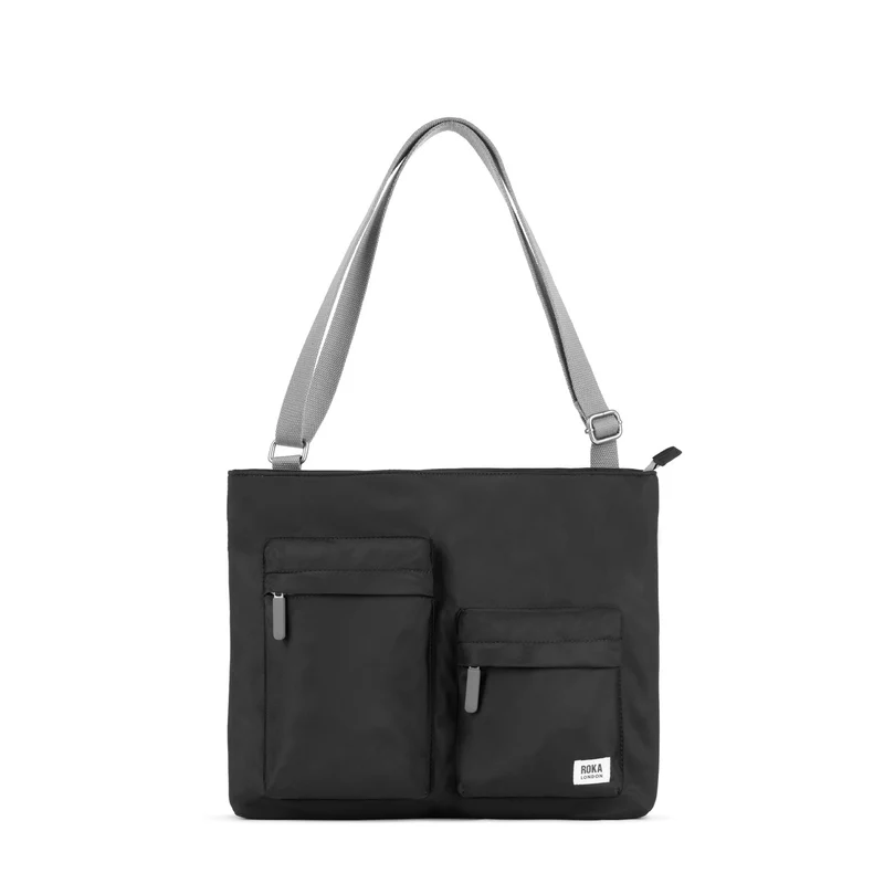 ROKA Moorgate M Medium Gerecyclede Nylon Tas - Zwart